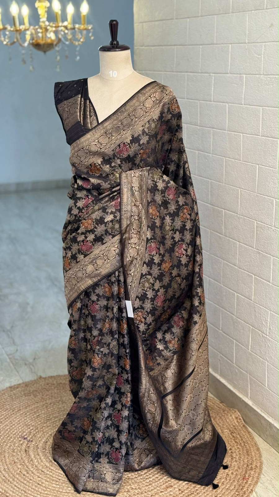 Brocade Banarasi Black Saree