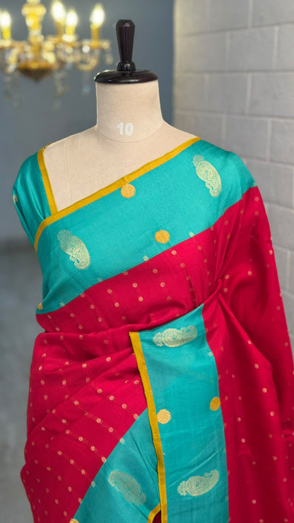 Crepe Mango Motif Saree
