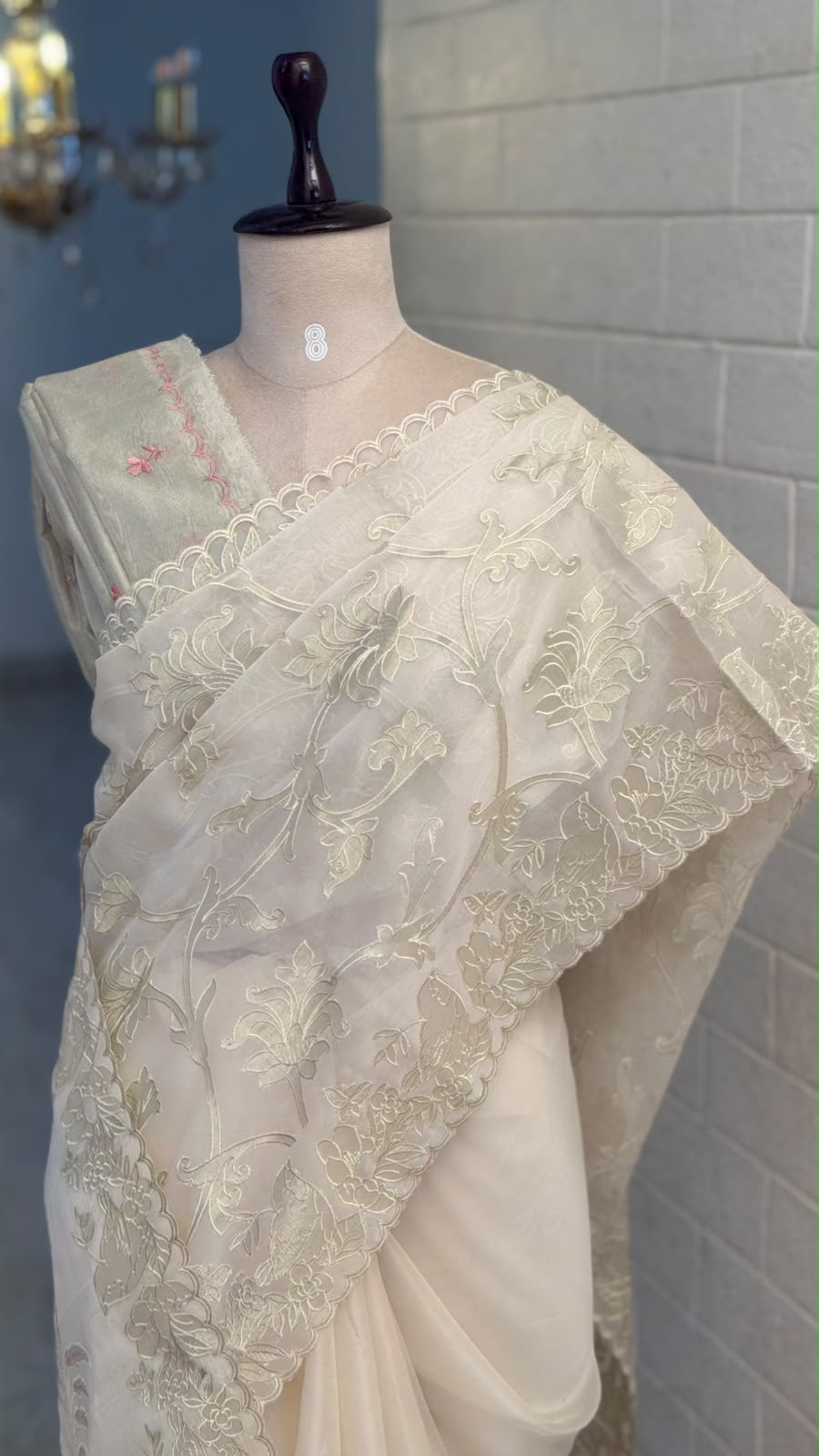 Organza Applique Saree