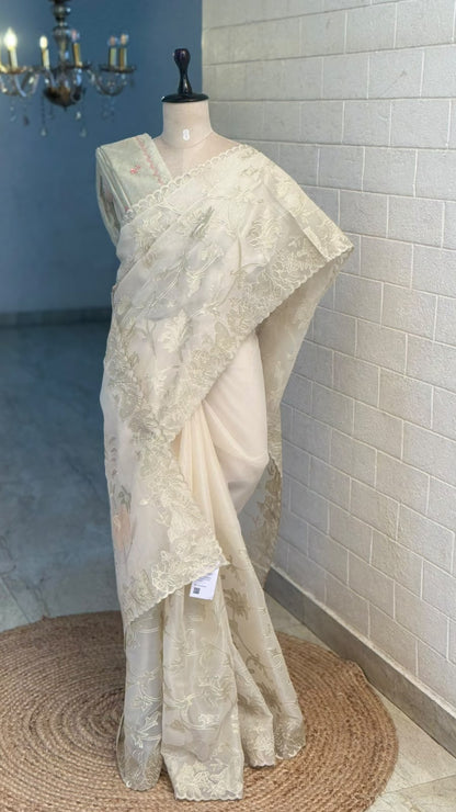 Organza Applique Saree