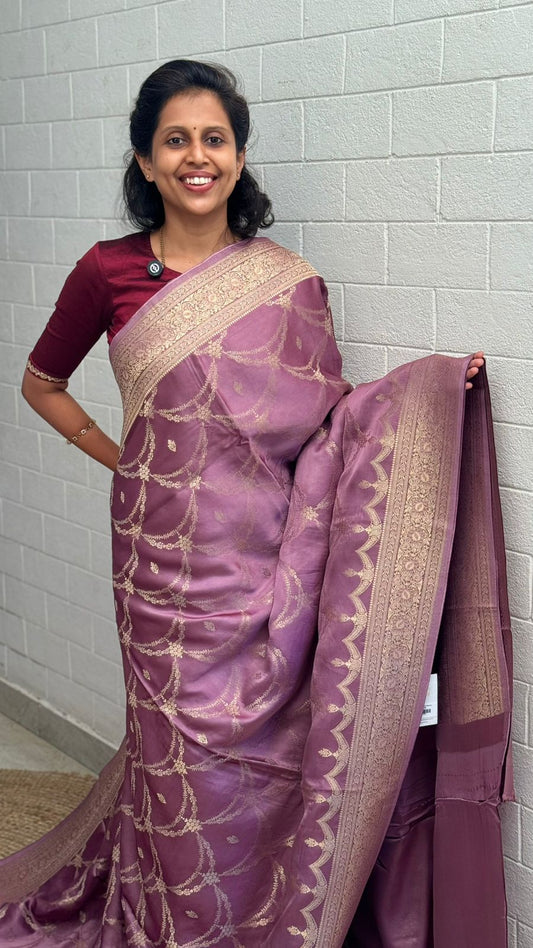 Mushroom Silk Saree