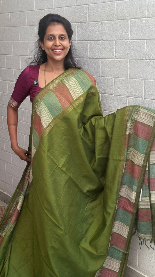 Georgette Printed Border Saree