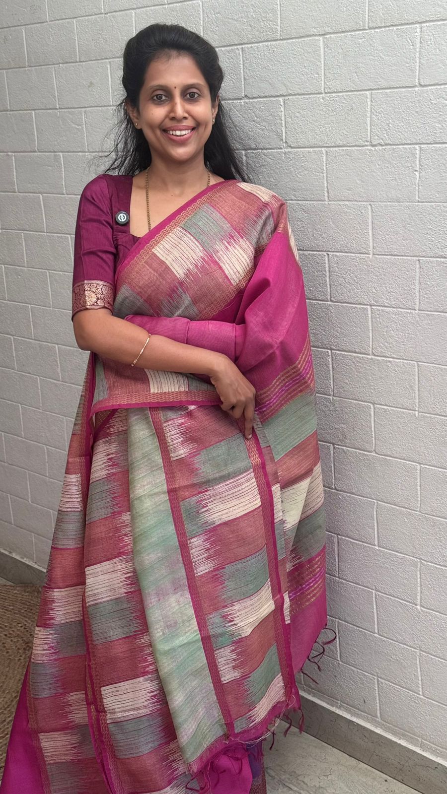 Georgette Printed Border Saree
