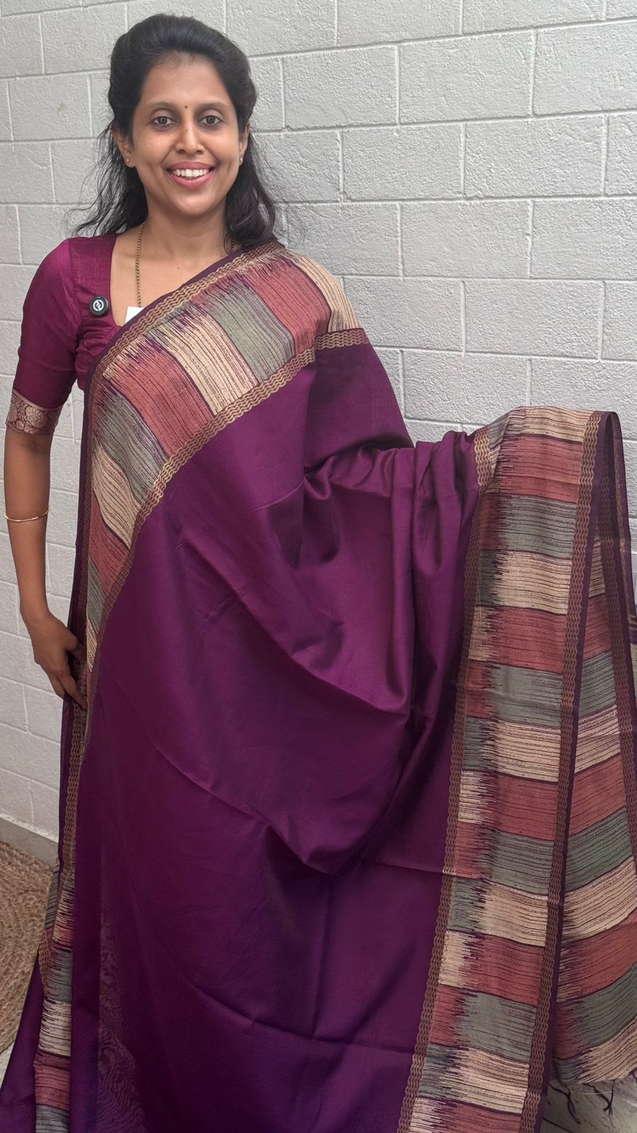 Georgette Printed Border Saree