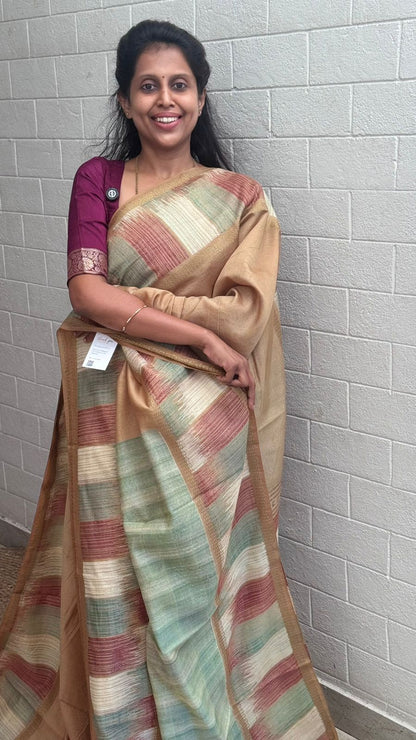 Georgette Printed Border Saree