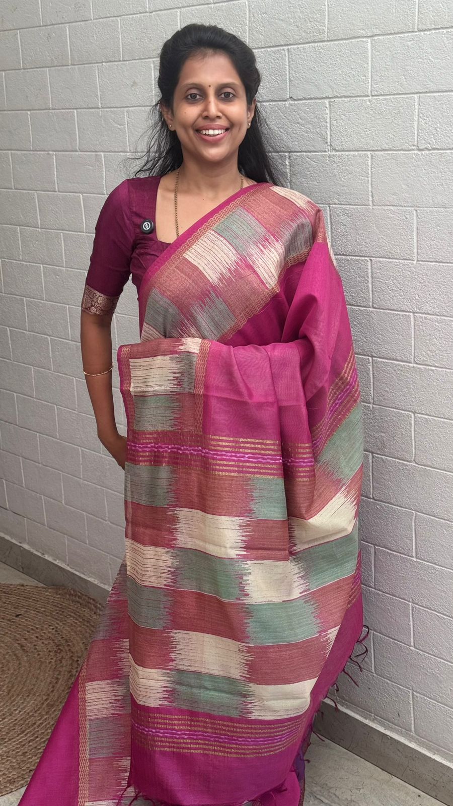 Georgette Printed Border Saree