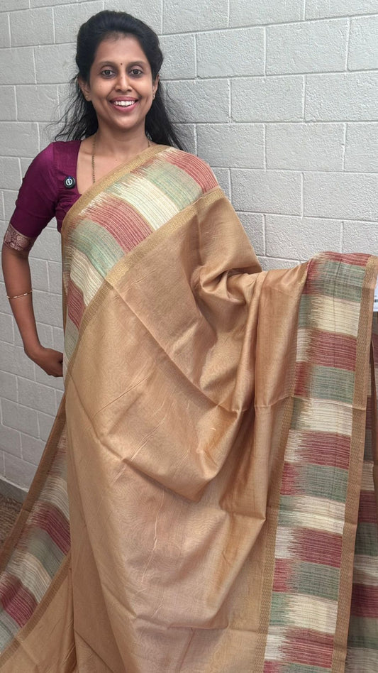Georgette Printed Border Saree