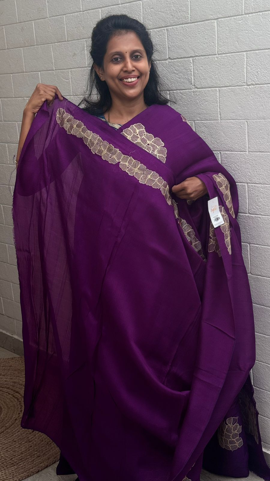 Moonga Tussar Embroidery Saree