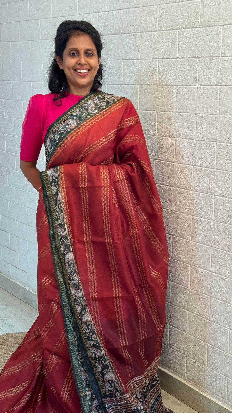Organza Kalamkari Saree