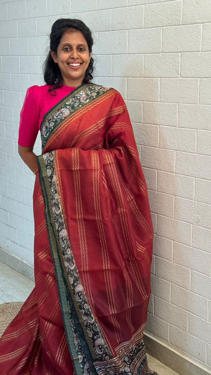 Organza Kalamkari Saree