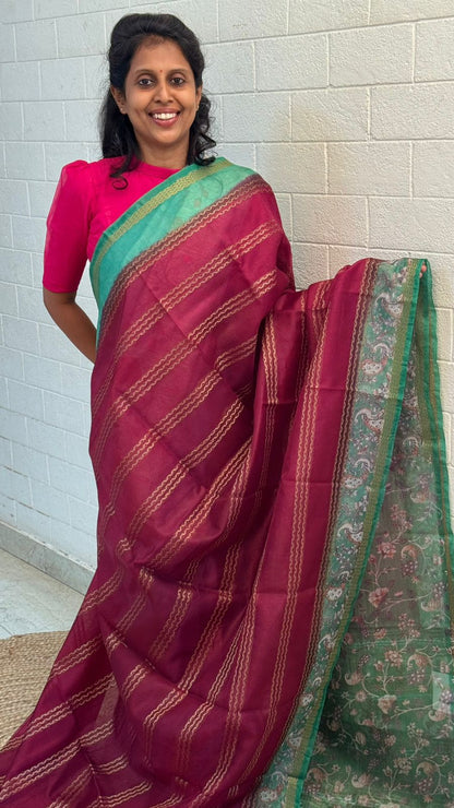 Organza Kalamkari Saree