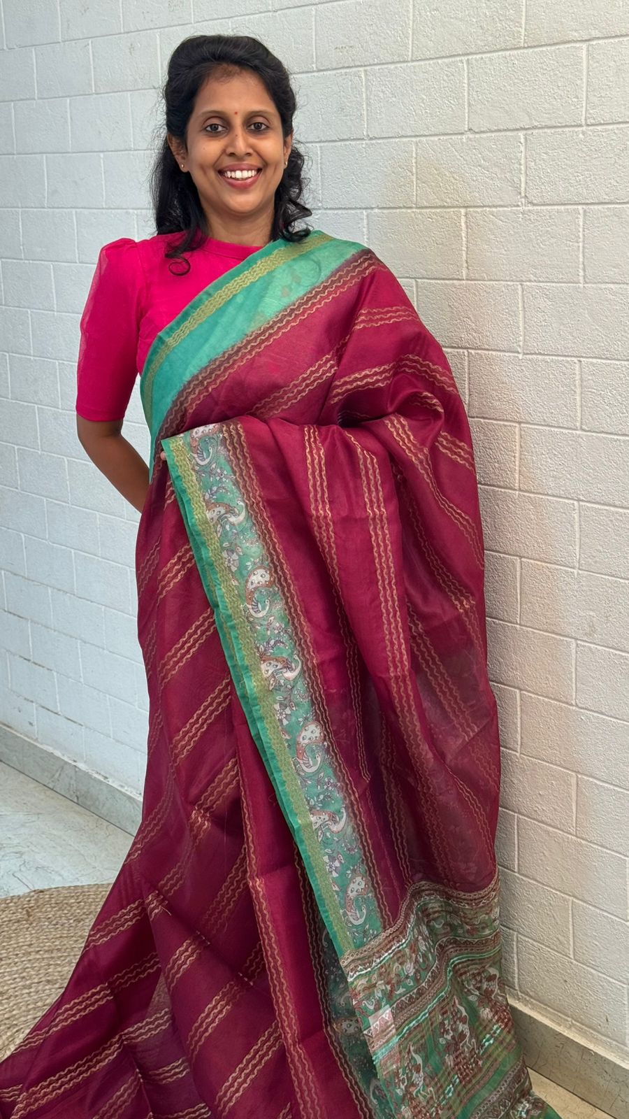 Organza Kalamkari Saree