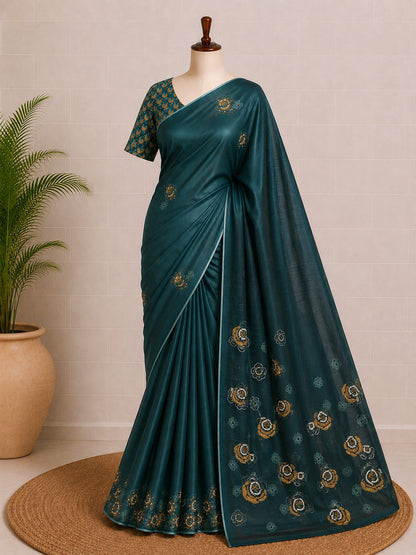 Chanderi Kantha Saree