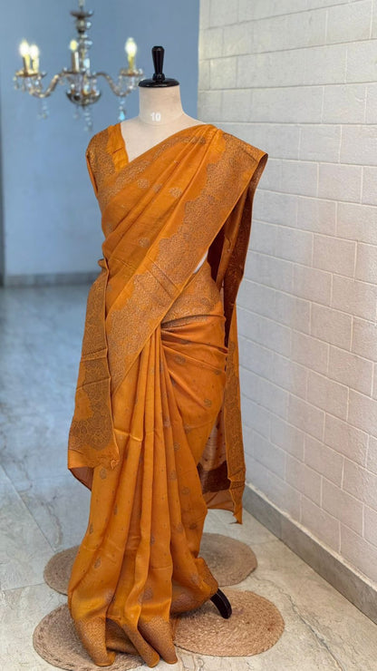 Kosa Silk Butta Antique Saree