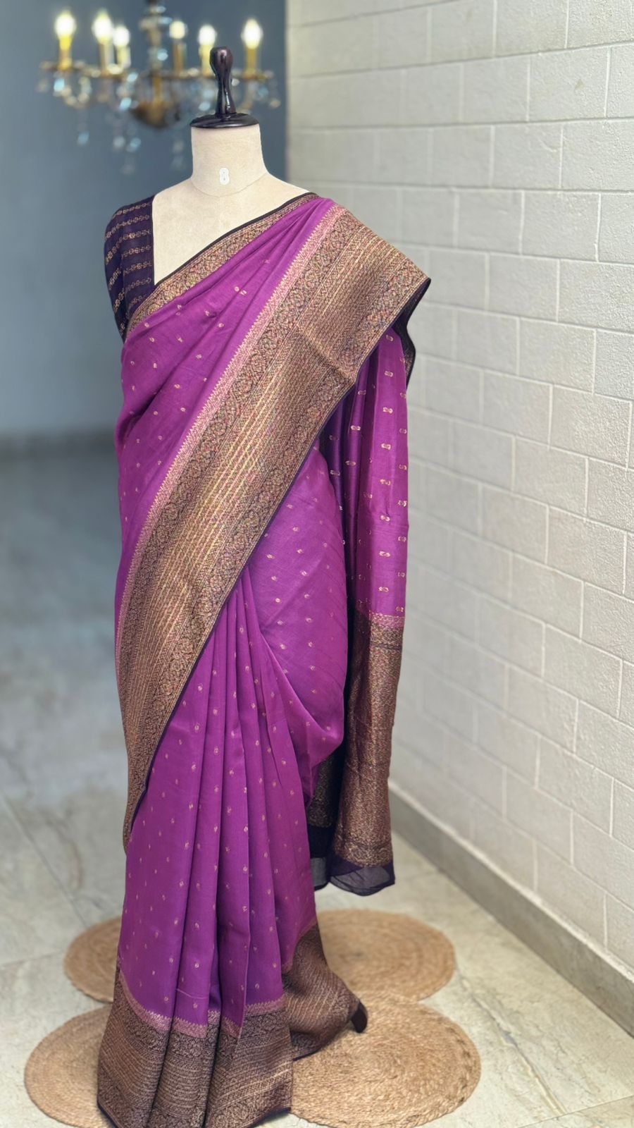 Moonga Tussar Antique Saree