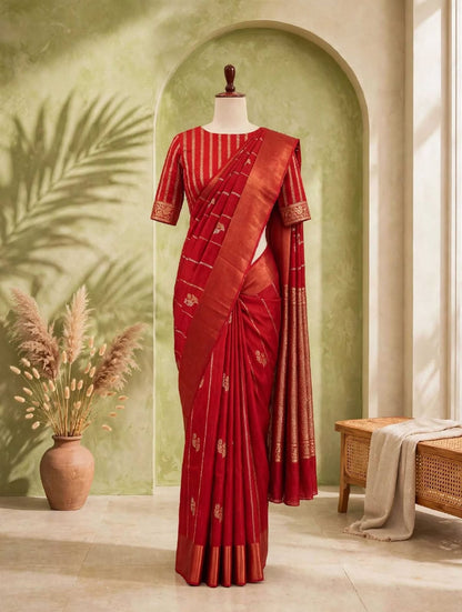 Blended Raw Mango Khatan Saree
