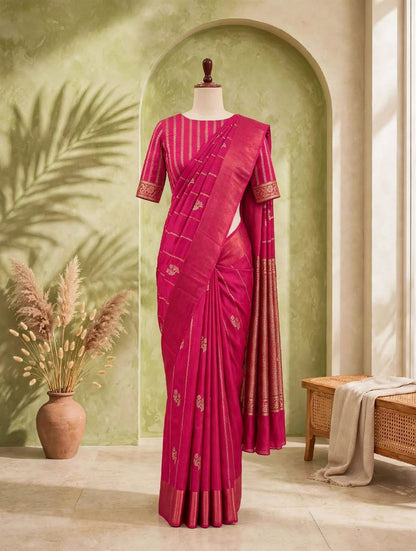 Blended Raw Mango Khatan Saree