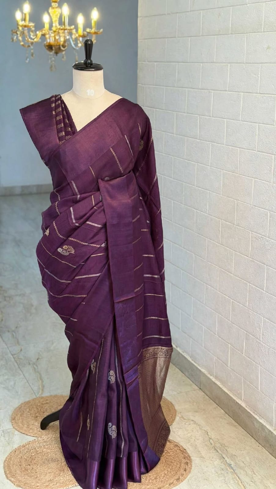 Blended Raw Mango Khatan Saree
