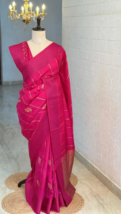 Blended Raw Mango Khatan Saree