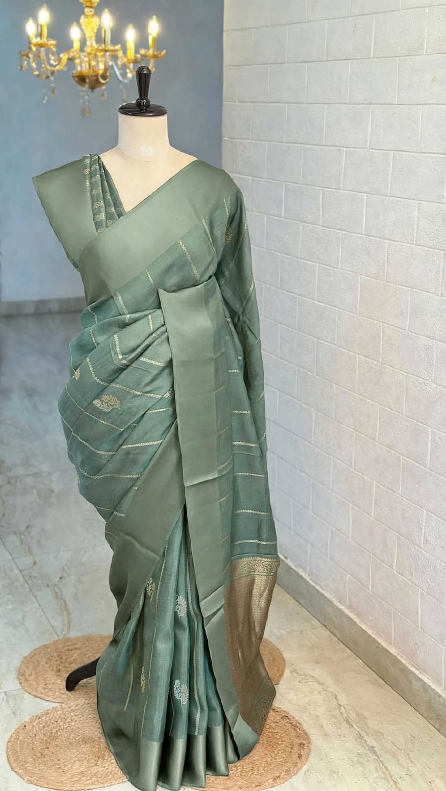 Blended Raw Mango Khatan Saree