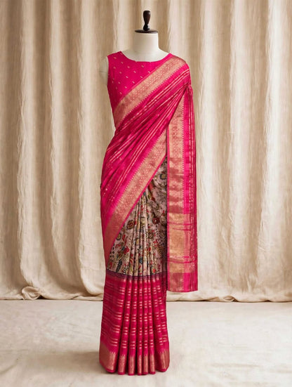 Mysore Crepe Digital Print Saree