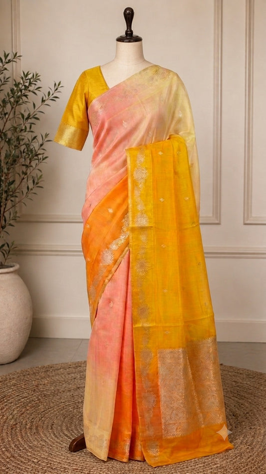 Blend Organza Shaded Saree