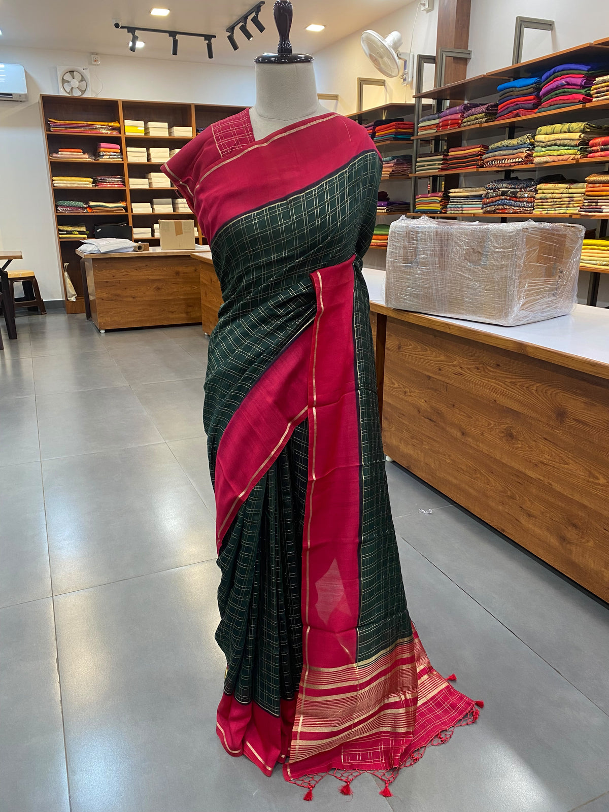 Assam Silk Checks Saree