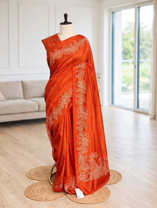 Chanderi Print Saree