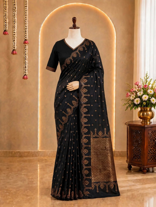 Moonga Tussar Antique Saree