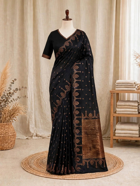 Moonga Tussar Antique Saree