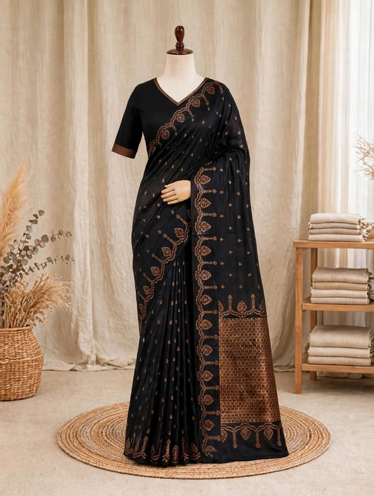 Moonga Tussar Antique Saree
