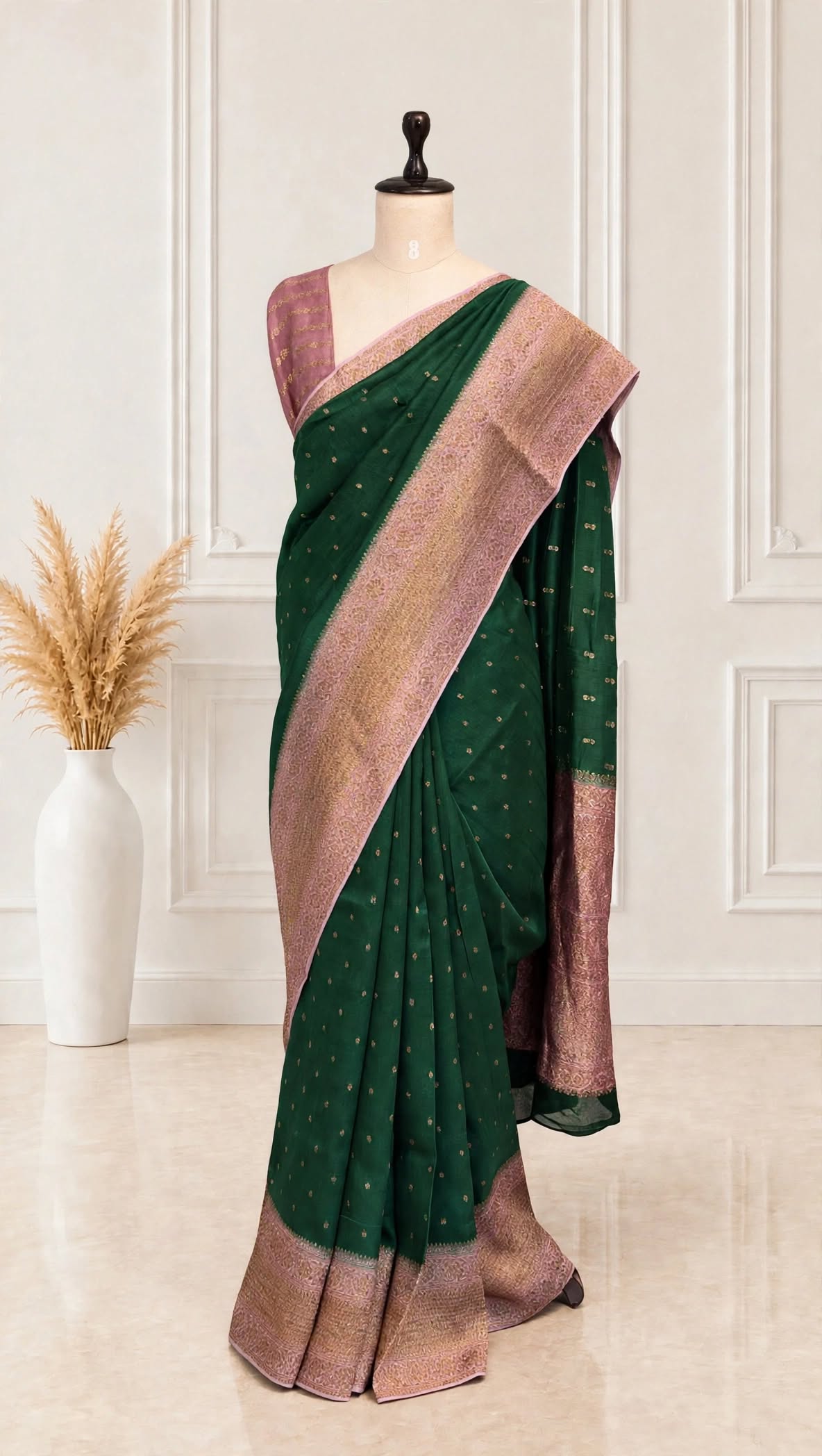 Moonga Tussar Antique Saree