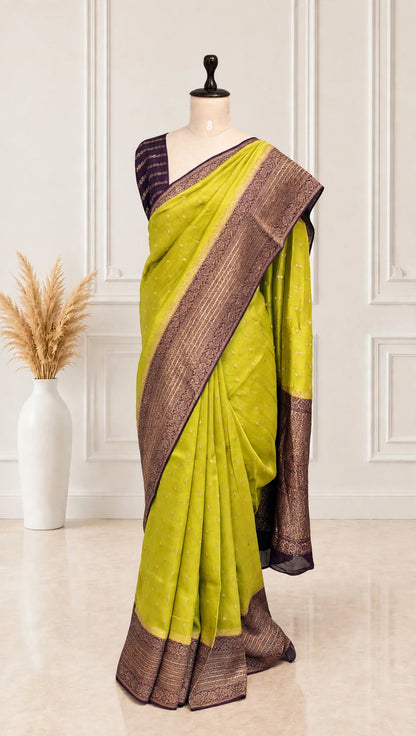 Moonga Tussar Antique Saree