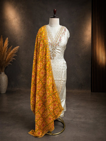 Gaji Silk Unstitched Suit