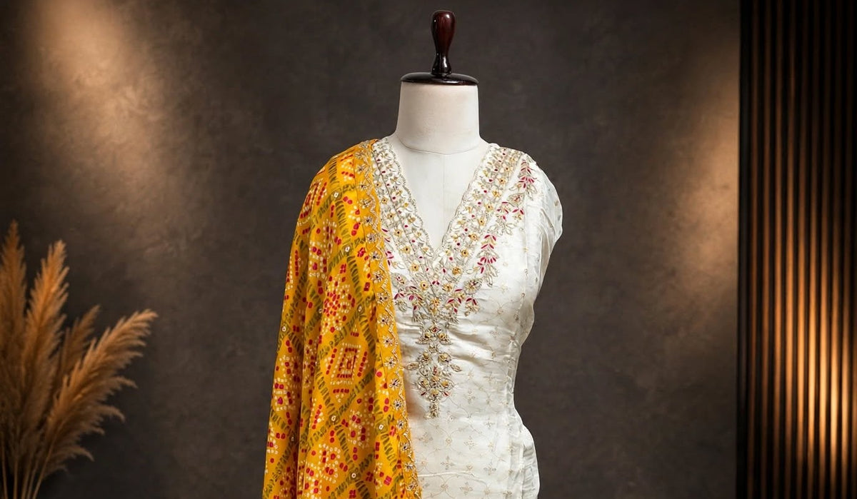 Gaji Silk Unstitched Suit