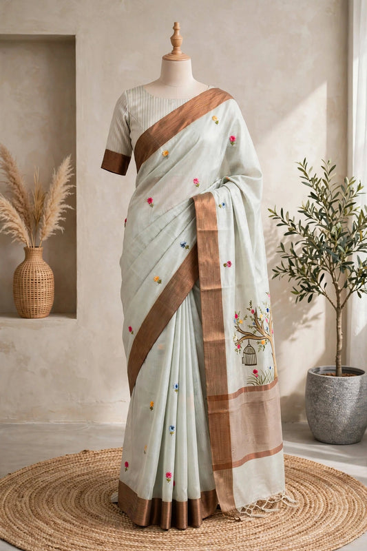 Linen Tissue Saree