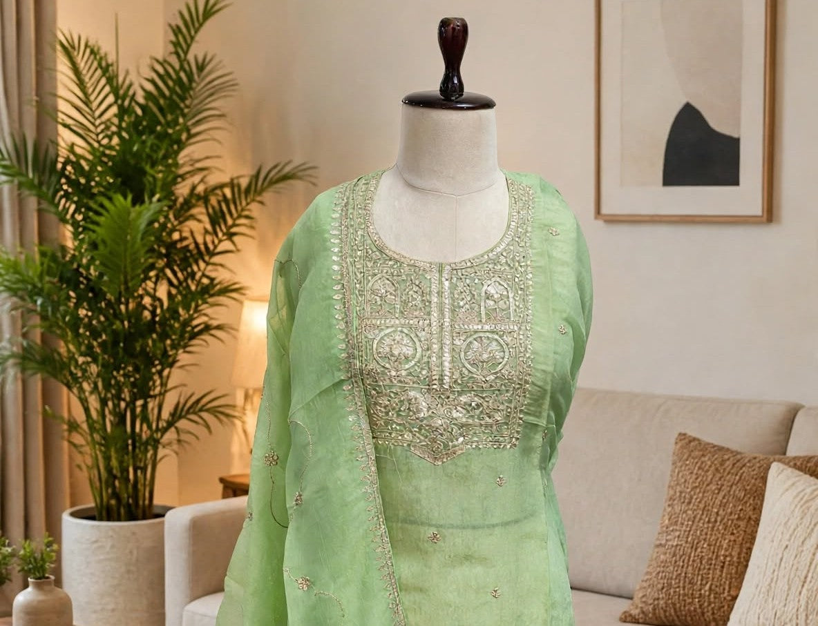 Crush Embroidered Unstitched Suit