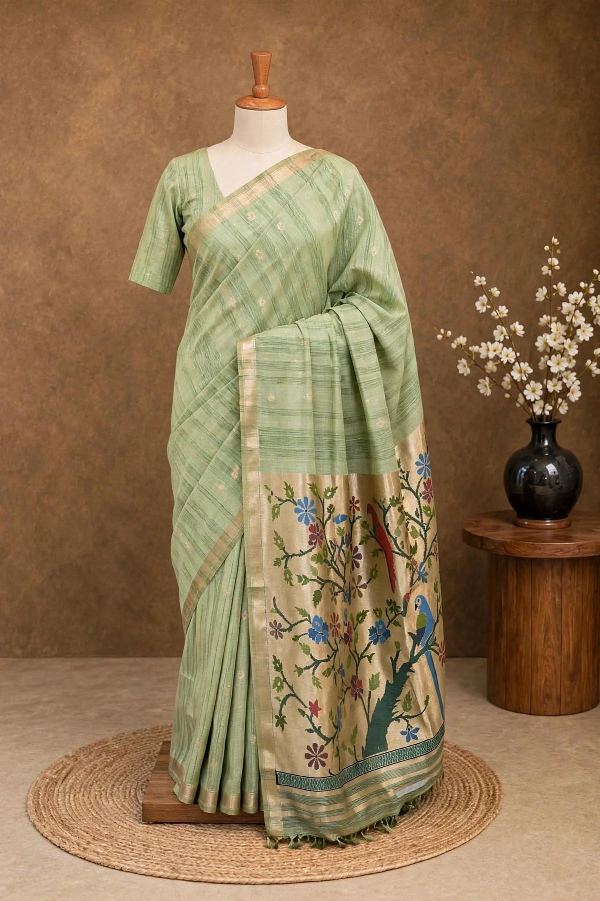 Jamdani Paithani Saree