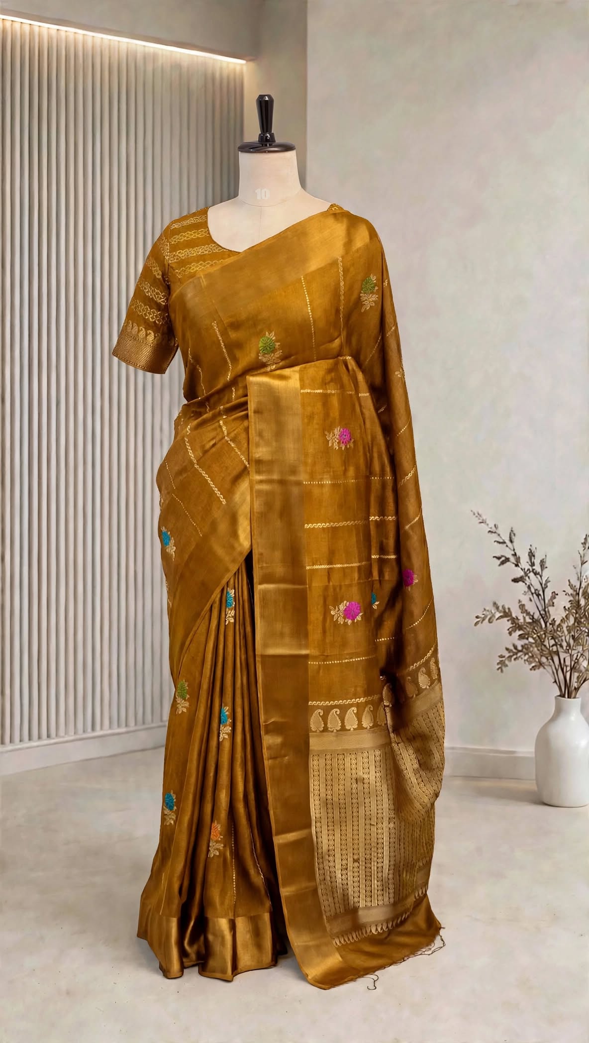 Blended Raw Mango Khatan Silk Saree