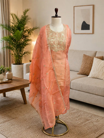 Crush Embroidered Unstitched Suit