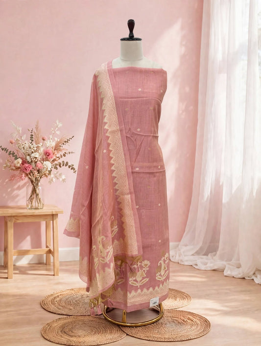 Jamdhani Floral Unstitched Suit