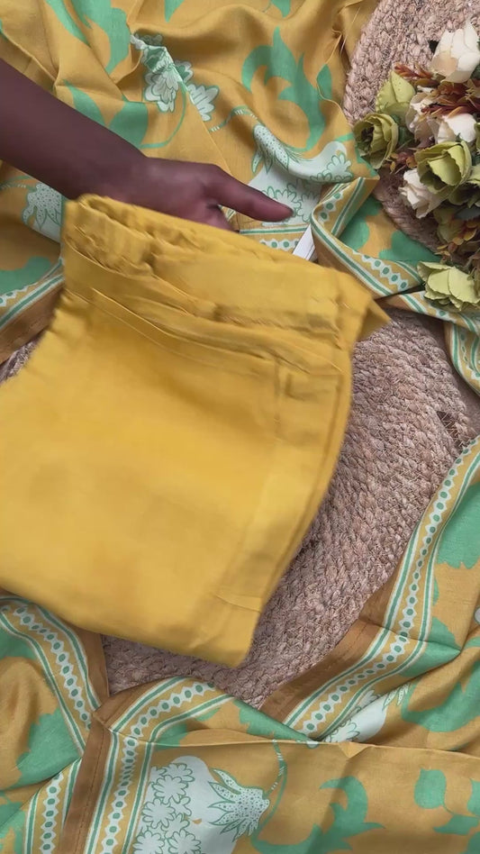 Mustard Silk Suit