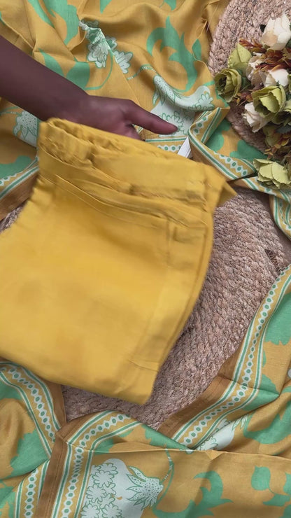 Mustard Silk Suit