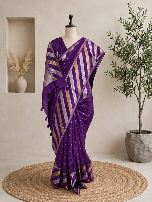 Kosa Slant Border Saree