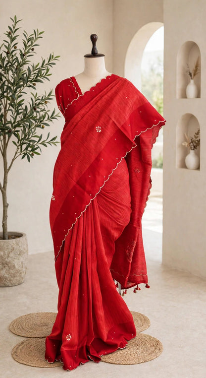 Blended Tussar Banarasi Saree