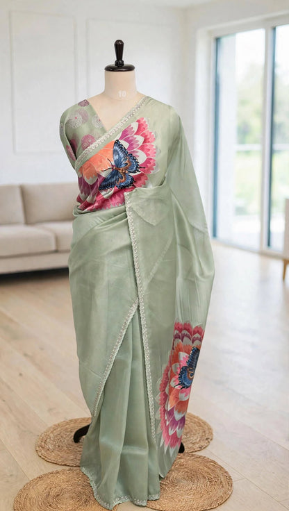 Tissue Butterfly Saree