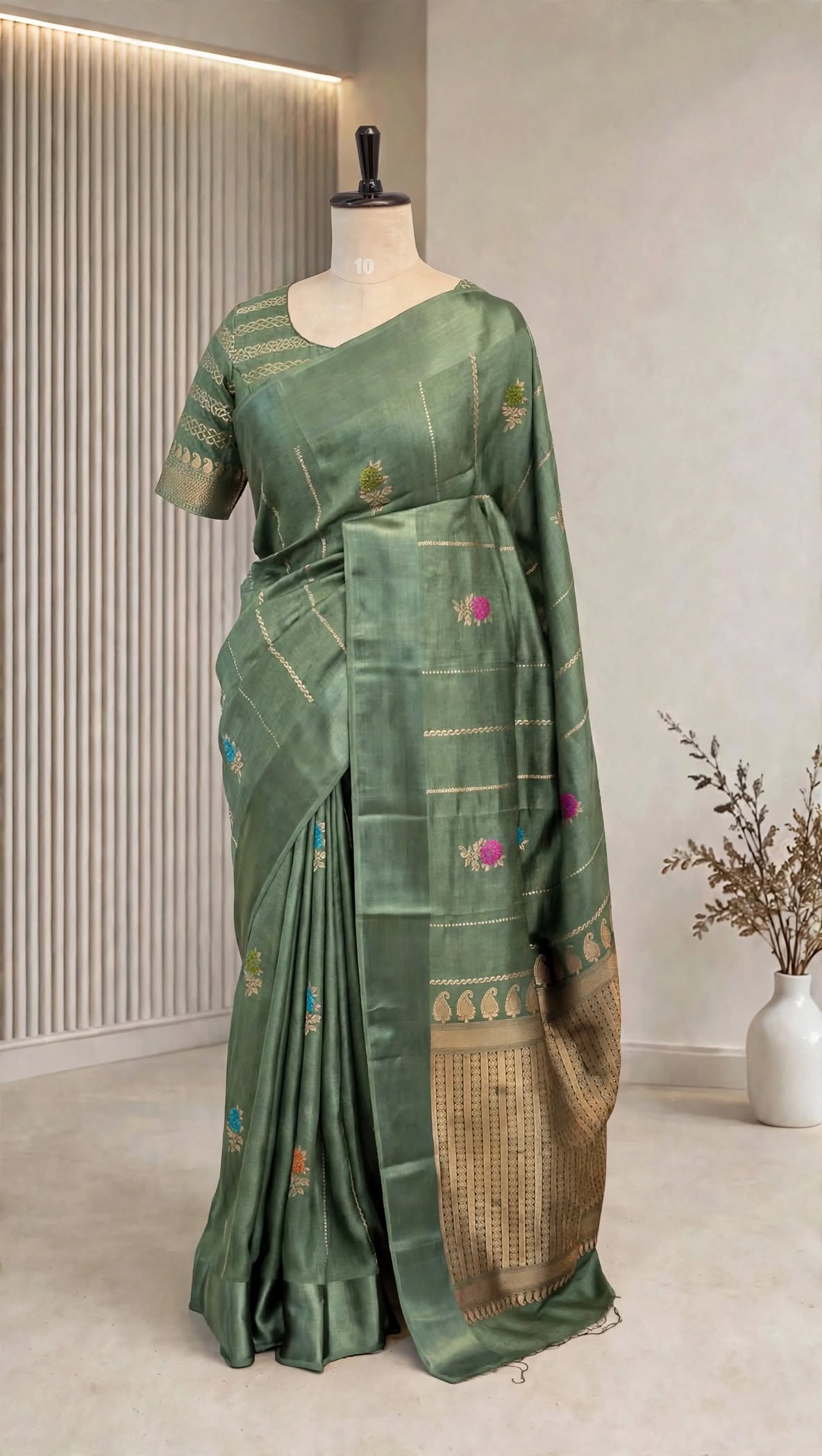 Blended Raw Mango Khatan Silk Saree