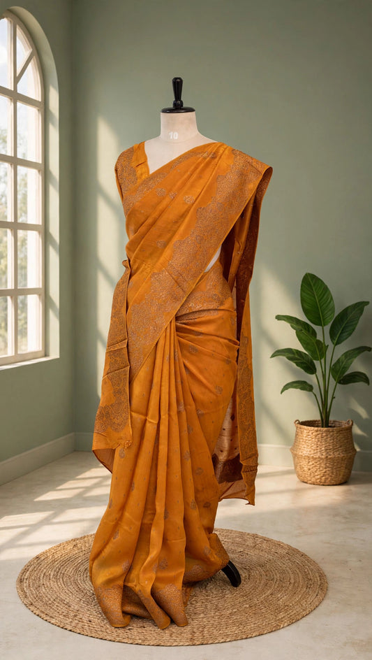 Kosa Silk Butta Antique Saree