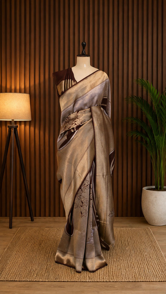 Tissue Kosa Shimmer Saree