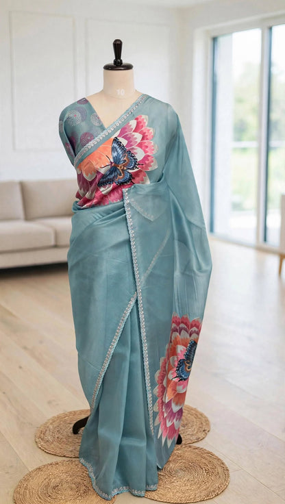 Tissue Butterfly Saree